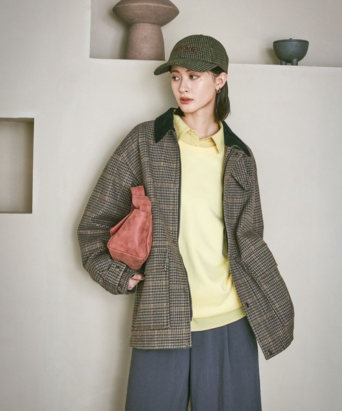 LAKOLE（ラコレ）の「起毛チェック柄キャップ / 583680（キャップ・レディース・ベージュ/キャメル/カーキ・FREE）」の17枚目の写真