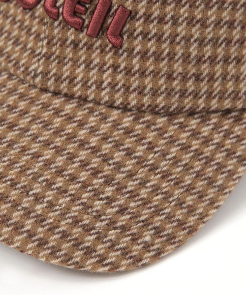 LAKOLE（ラコレ）の「起毛チェック柄キャップ / 583680（キャップ・レディース・ベージュ/キャメル/カーキ・FREE）」の7枚目の写真