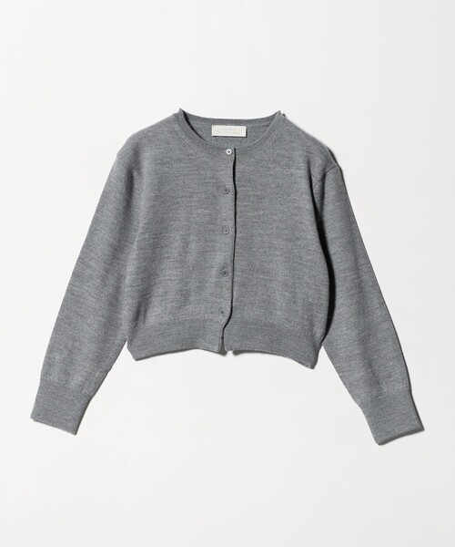 AMOMENTO＞ROUND NECK CROP CARDIGAN/カーディガン（カーディガン