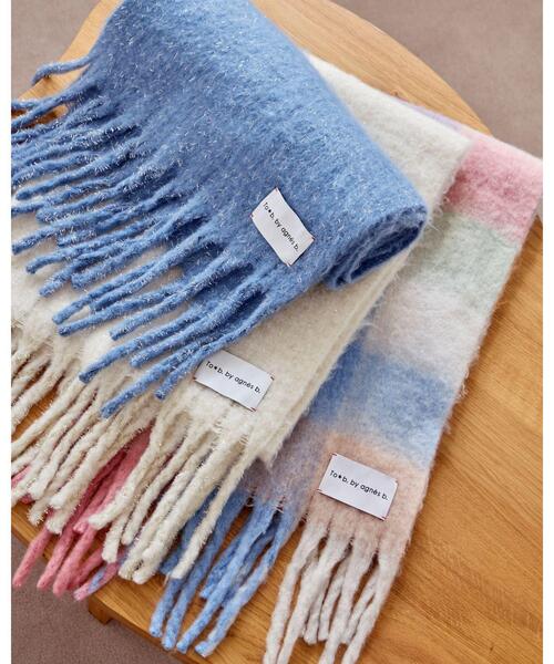 To b. by agnes b.（トゥービーバイアニエスベー）の「ラメ マフラー（マフラー・レディース・ブルー・FREE）」の7枚目の写真