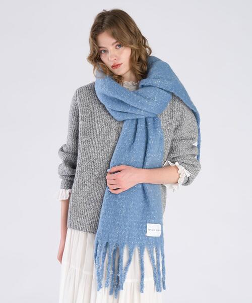 To b. by agnes b.（トゥービーバイアニエスベー）の「ラメ マフラー（マフラー・レディース・ブルー・FREE）」の5枚目の写真