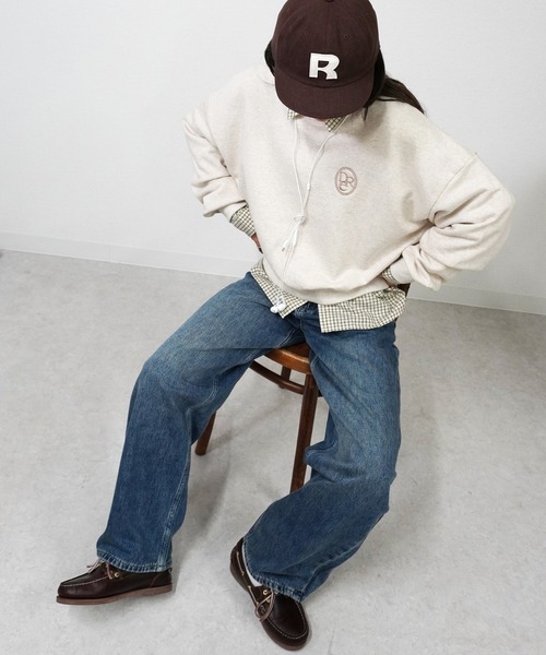 gossara(ゴサラ)の「ロゴ刺繍スウェット(スウェット・レディース・グレー/ベージュ/ネイビー・FREE)」の5枚目の写真