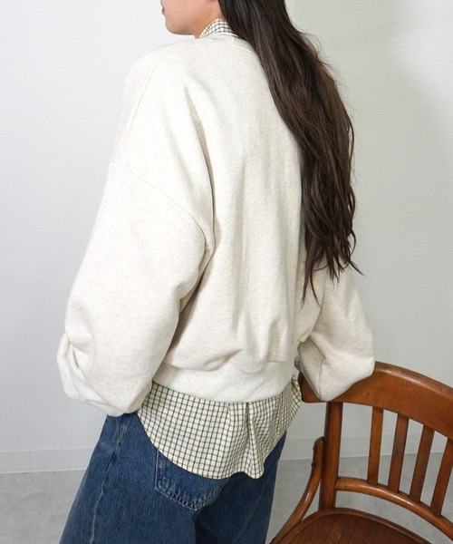 gossara(ゴサラ)の「ロゴ刺繍スウェット(スウェット・レディース・グレー/ベージュ/ネイビー・FREE)」の7枚目の写真