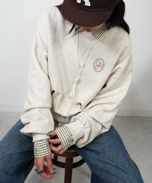 gossara(ゴサラ)の「ロゴ刺繍スウェット(スウェット・レディース・グレー/ベージュ/ネイビー・FREE)」の21枚目の写真