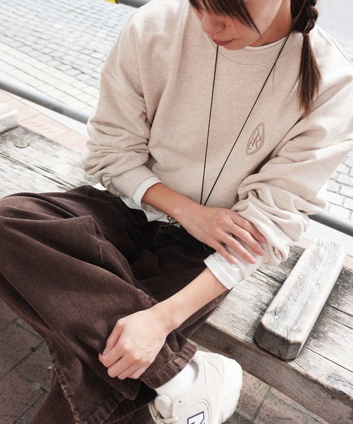 gossara(ゴサラ)の「ロゴ刺繍スウェット(スウェット・レディース・グレー/ベージュ/ネイビー・FREE)」の15枚目の写真