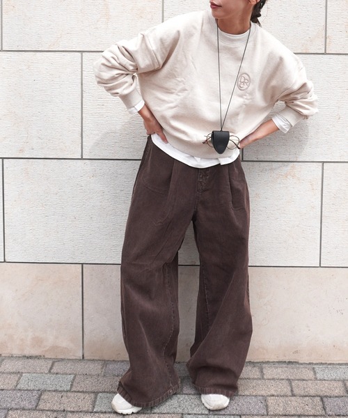 gossara(ゴサラ)の「ロゴ刺繍スウェット(スウェット・レディース・グレー/ベージュ/ネイビー・FREE)」の14枚目の写真