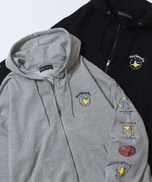 ジップ カーディガン ジャケット」に該当するグレー/灰色系の