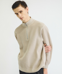 ABAHOUSE GRAY | ダブルフェイス モールカノコ ハーフジップニット(ニット/セーター)