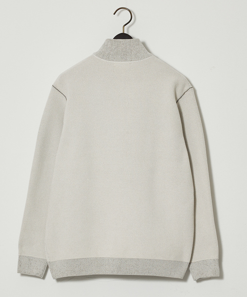 ABAHOUSE GRAY（アバハウスグレイ）の「ダブルフェイス モールカノコ ハーフジップニット（ニット/セーター・メンズ・ブラック/ライトベージュ/グレー/オフホワイト・46/48）」の7枚目の写真