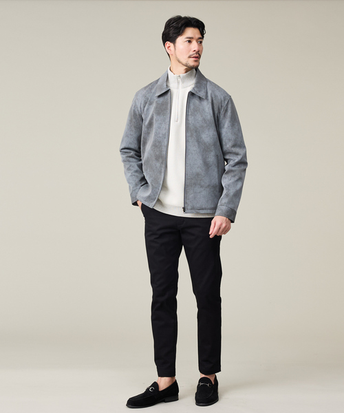 ABAHOUSE GRAY（アバハウスグレイ）の「ダブルフェイス モールカノコ ハーフジップニット（ニット/セーター・メンズ・ブラック/ライトベージュ/グレー/オフホワイト・46/48）」の13枚目の写真