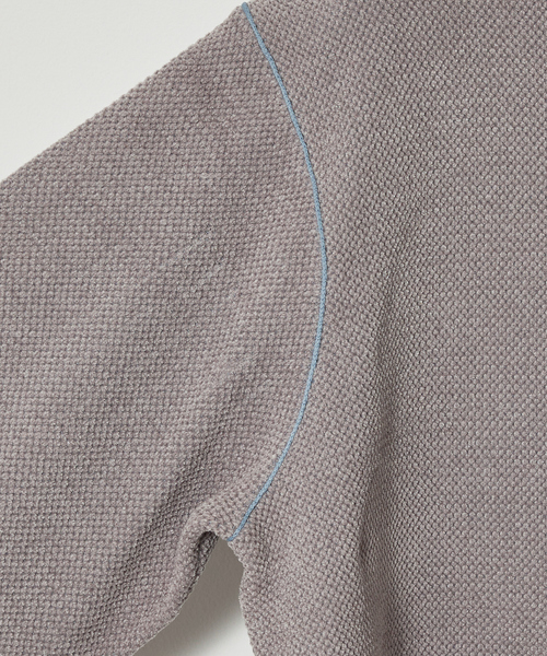 ABAHOUSE GRAY（アバハウスグレイ）の「ダブルフェイス モールカノコ ハーフジップニット（ニット/セーター・メンズ・ブラック/ライトベージュ/グレー/オフホワイト・46/48）」の20枚目の写真