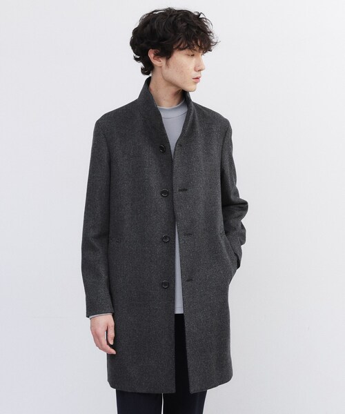 TAKEO KIKUCHI（タケオキクチ）の「カシミヤブレンド ビーバー調ピンヘッドスタンドカラーコート（その他アウター・メンズ・ブラウン系その他5/チャコール・01/05/04/03/02）」の8枚目の写真