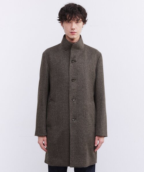 TAKEO KIKUCHI（タケオキクチ）の「カシミヤブレンド ビーバー調ピンヘッドスタンドカラーコート（その他アウター・メンズ・ブラウン系その他5/チャコール・01/05/04/03/02）」の11枚目の写真