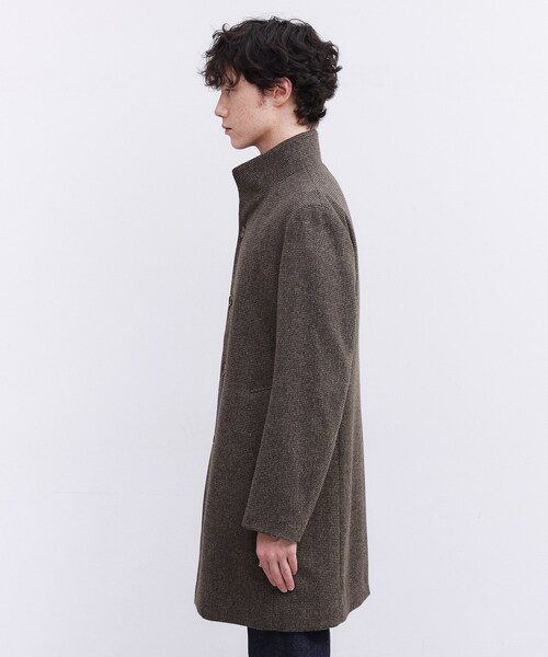 TAKEO KIKUCHI（タケオキクチ）の「カシミヤブレンド ビーバー調ピンヘッドスタンドカラーコート（その他アウター・メンズ・ブラウン系その他5/チャコール・01/05/04/03/02）」の12枚目の写真