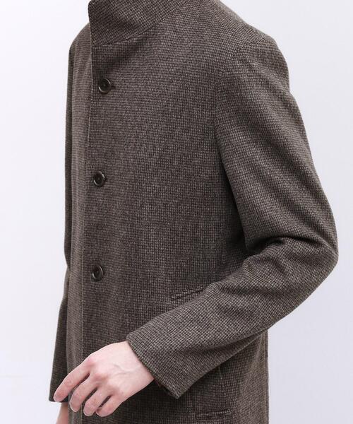 TAKEO KIKUCHI（タケオキクチ）の「カシミヤブレンド ビーバー調ピンヘッドスタンドカラーコート（その他アウター・メンズ・ブラウン系その他5/チャコール・01/05/04/03/02）」の15枚目の写真