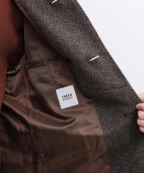 TAKEO KIKUCHI（タケオキクチ）の「カシミヤブレンド ビーバー調ピンヘッドスタンドカラーコート（その他アウター・メンズ・ブラウン系その他5/チャコール・01/05/04/03/02）」の17枚目の写真