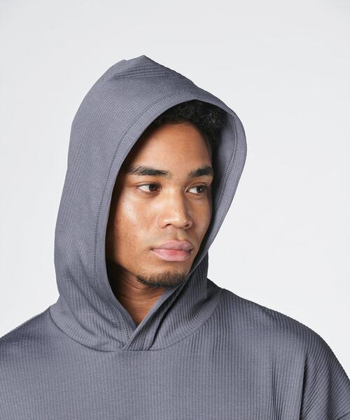 UNDER ARMOUR(アンダーアーマー)の「UAジャーニーリブ フーディー(トレーニング/メンズ)(スウェット・メンズ・グレー×ホワイト・L/2XL/3XL/M/S/XL)」の4枚目の写真