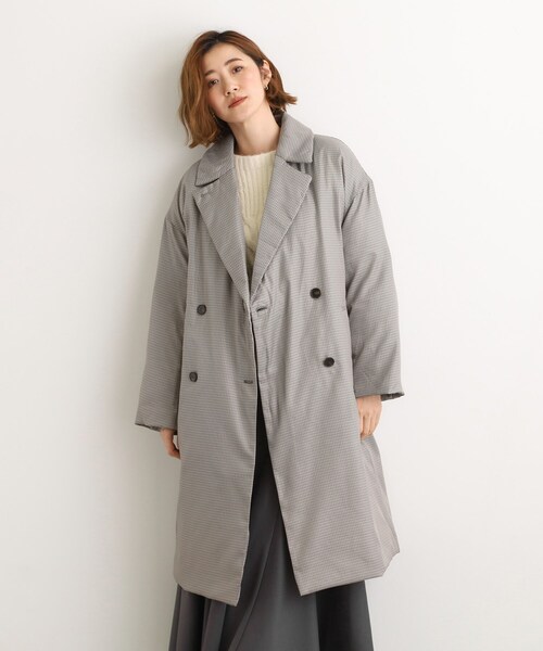 セール】すっきり見え、ステッチレス中綿コート（その他アウター