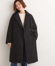 すっきり見え、ステッチレス中綿コート