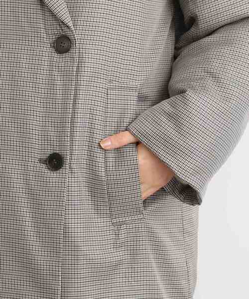 grove（グローブ）の「すっきり見え、ステッチレス中綿コート（その他アウター・レディース・アイボリー系1/ブラック・02/01/03/04/05）」の17枚目の写真