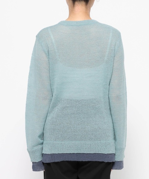 HARE（ハレ）の「シアーレイヤードニット(HARE)（ニット/セーター・レディース・ブラック/スカイブルー・FREE）」の17枚目の写真