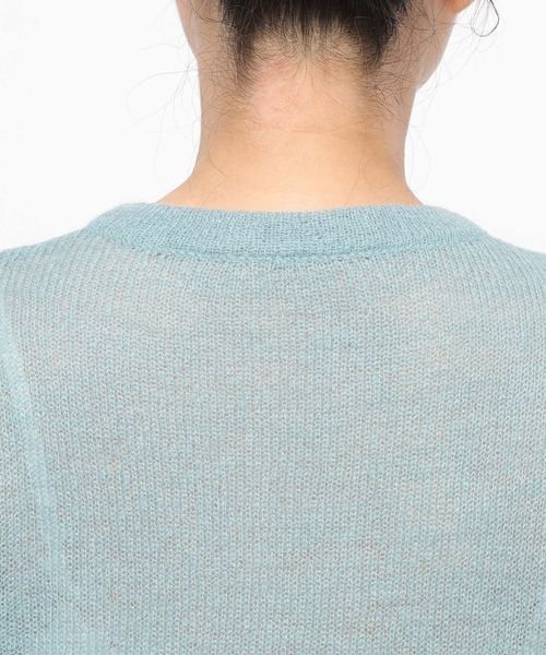 HARE（ハレ）の「シアーレイヤードニット(HARE)（ニット/セーター・レディース・ブラック/スカイブルー・FREE）」の13枚目の写真