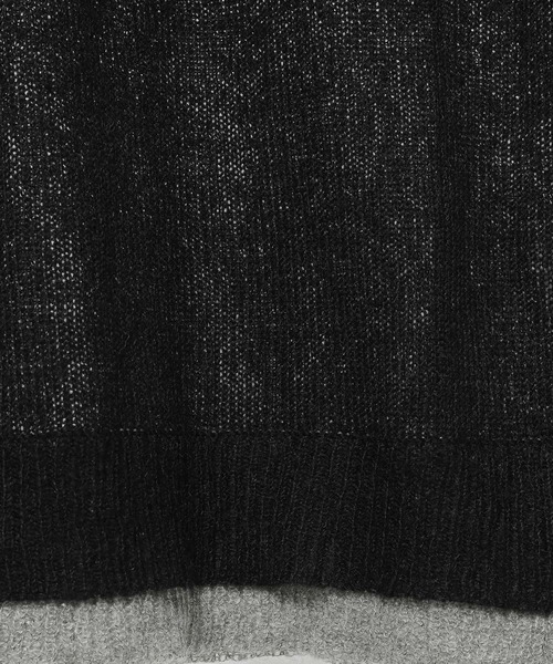 HARE（ハレ）の「シアーレイヤードニット(HARE)（ニット/セーター・レディース・ブラック/スカイブルー・FREE）」の12枚目の写真