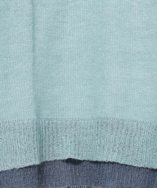 HARE（ハレ）の「シアーレイヤードニット(HARE)（ニット/セーター・レディース・ブラック/スカイブルー・FREE）」の11枚目の写真