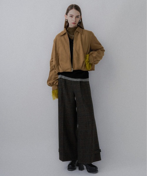 HARE（ハレ）の「シアーレイヤードニット(HARE)（ニット/セーター・レディース・ブラック/スカイブルー・FREE）」の7枚目の写真