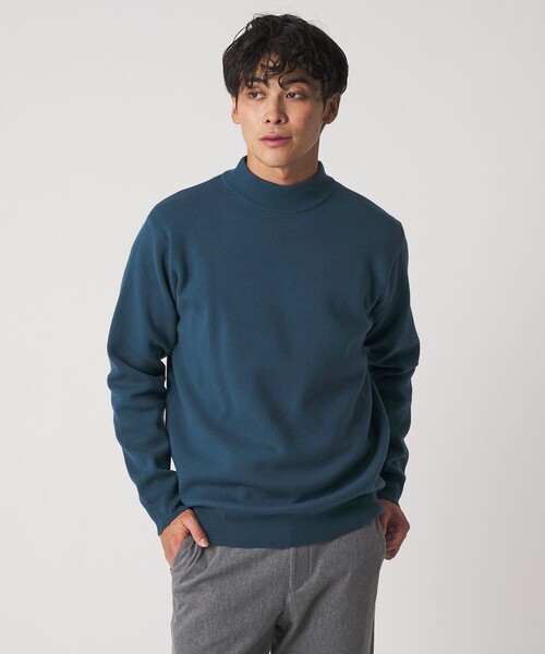 A DAY IN THE LIFE UNITED ARROWS(アデイインザライフユナイテッドアローズ)の「ハイゲージ ミラノリブ モックネックニット-ウォッシャブル-<A DAY IN THE LIFE>(ニット/セーター・メンズ・ターコイズブルー系/ナチュラル/ブラック/ダークグレー・M/S/L)」の18枚目の写真