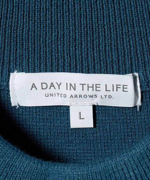 A DAY IN THE LIFE UNITED ARROWS(アデイインザライフユナイテッドアローズ)の「ハイゲージ ミラノリブ モックネックニット-ウォッシャブル-<A DAY IN THE LIFE>(ニット/セーター・メンズ・ターコイズブルー系/ナチュラル/ブラック/ダークグレー・M/S/L)」の9枚目の写真