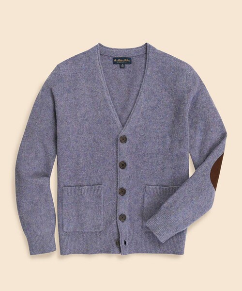 BROOKS BROTHERS(ブルックスブラザーズ)の「ブラッシュドウール Vネックカーディガン(カーディガン/ボレロ・メンズ・ライトグリーン/グレー・SMALL/MEDIUM/LARGE)」の1枚目の写真