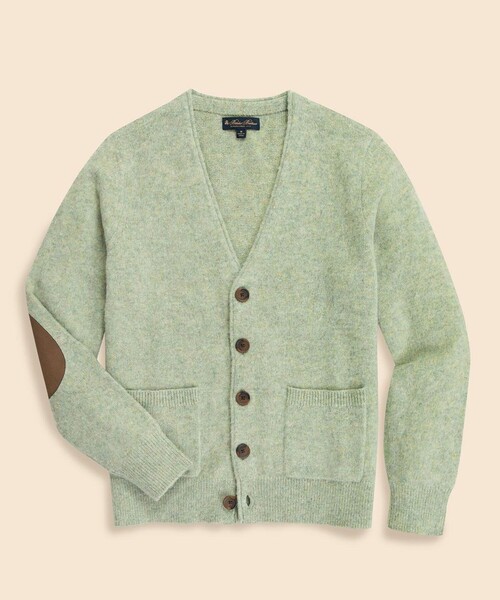 BROOKS BROTHERS(ブルックスブラザーズ)の「ブラッシュドウール Vネックカーディガン(カーディガン/ボレロ・メンズ・ライトグリーン/グレー・SMALL/MEDIUM/LARGE)」の2枚目の写真