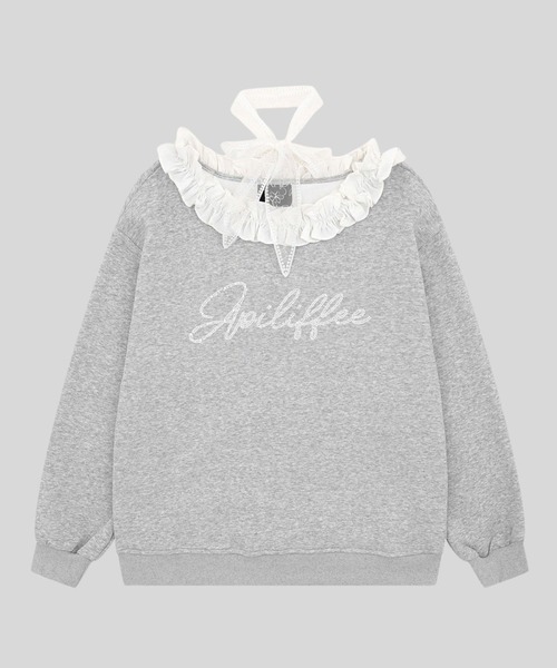 SPIGA（スピーガ）の「ﾌﾘﾙﾓﾁｰﾌｵﾌｼｮﾙｽｳｪｯﾄ（スウェット・レディース・ネイビー/グレー・MEDIUM/LARGE/X-LARGE）」の6枚目の写真