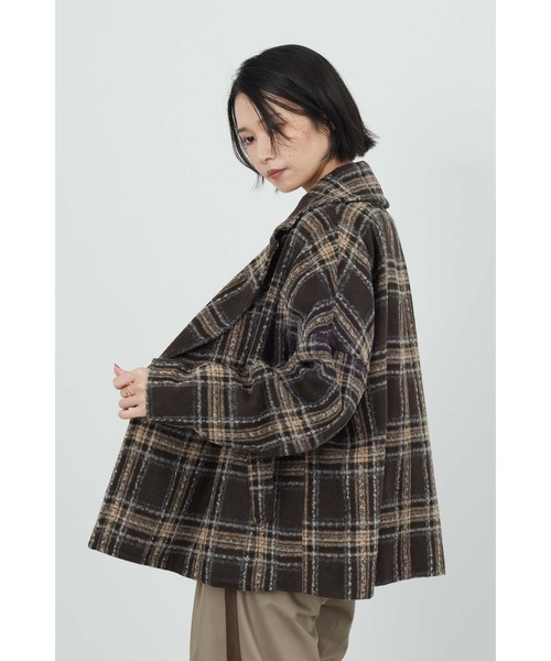 Limue(リミュ)の「チェックピーコート(ピーコート・メンズ・ブラウン/ブラック・FREE)」の10枚目の写真
