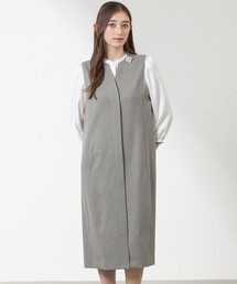 AMACA（アマカ）の「キーネックジャンパードレス（ジャンパースカート）」