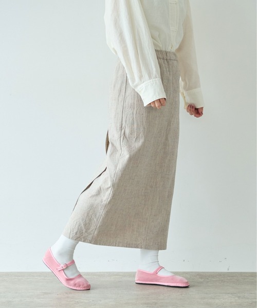 yuni(ユニ )の「slab nep tweed I line tight スカート(スカート・レディース・ベージュ/グレー・FREE)」の18枚目の写真