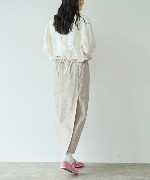 yuni(ユニ )の「slab nep tweed I line tight スカート(スカート・レディース・ベージュ/グレー・FREE)」の19枚目の写真