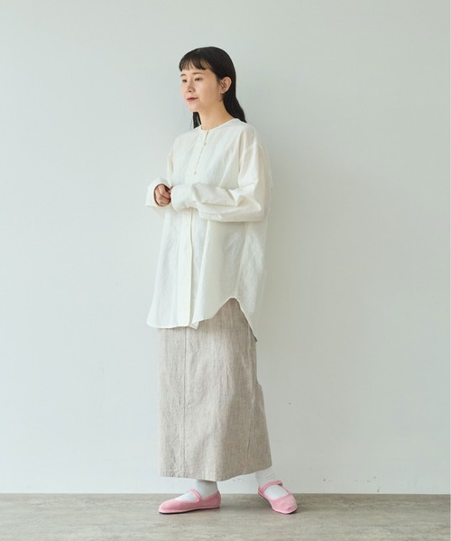 yuni(ユニ )の「slab nep tweed I line tight スカート(スカート・レディース・ベージュ/グレー・FREE)」の15枚目の写真