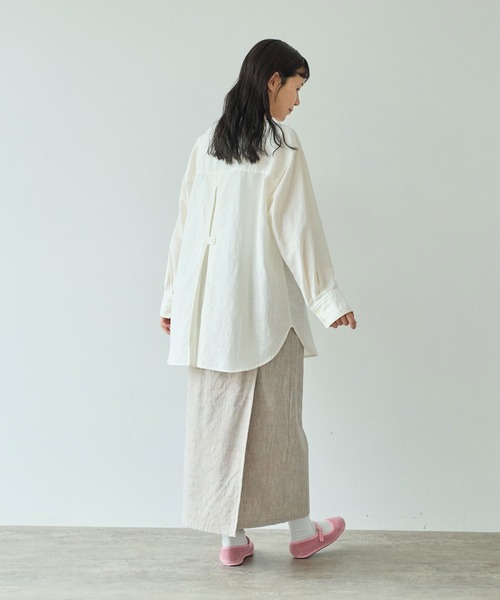 yuni(ユニ )の「slab nep tweed I line tight スカート(スカート・レディース・ベージュ/グレー・FREE)」の16枚目の写真