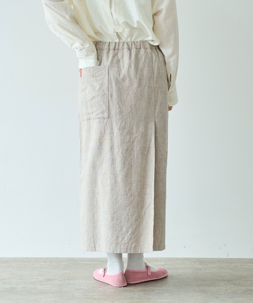 yuni(ユニ )の「slab nep tweed I line tight スカート(スカート・レディース・ベージュ/グレー・FREE)」の21枚目の写真