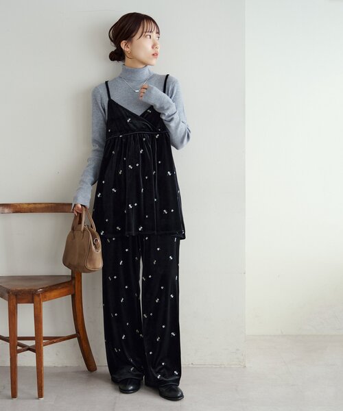 セール】ベロア刺繍イージーパンツ（その他パンツ）｜DISCOAT（ディス