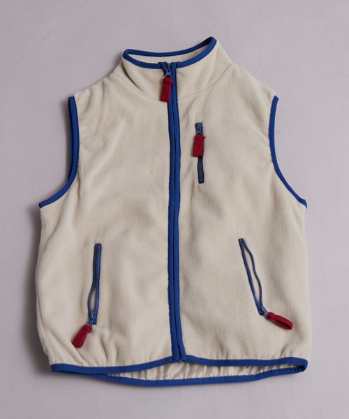 PAIRMANON STREET（ペアマノンストリート）の「フリース スタンドカラー ジップベスト【PAIRMANON STREET】（ベスト・キッズ・グリーン系その他/ブルー系その他/アイボリー/ブラック・100/110/120/130/140/150/160/90）」の17枚目の写真
