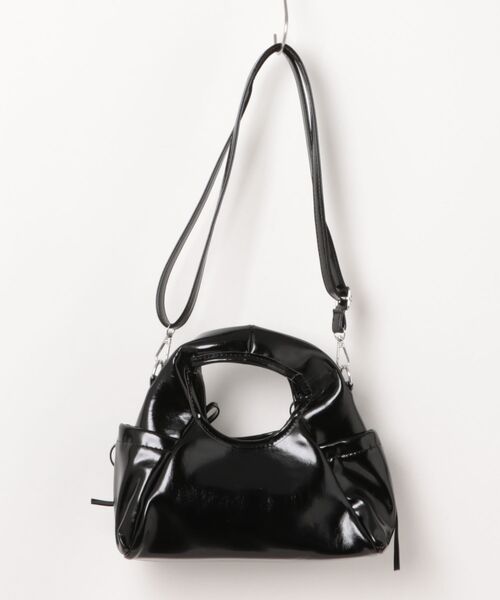HOOK(フック)の「HOOK for girls 2WAY リボンデザイン フェイクレザー バッグ(ハンドバッグ・レディース・ブラック/アイボリー/ピンク/レッド・FREE)」の5枚目の写真