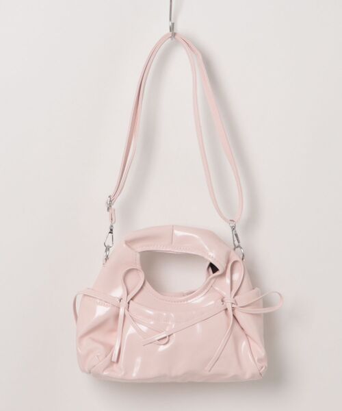 HOOK(フック)の「HOOK for girls 2WAY リボンデザイン フェイクレザー バッグ(ハンドバッグ・レディース・ブラック/アイボリー/ピンク/レッド・FREE)」の11枚目の写真