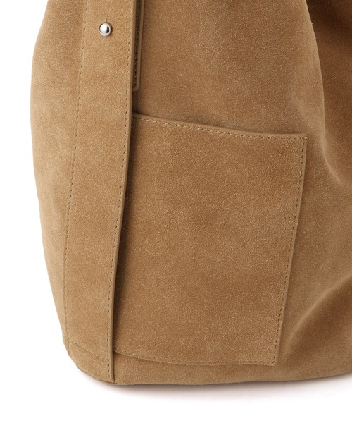 ADAM ET ROPE'(アダムエロペ)の「スプリットレザーワンショルダー2WAYバッグ(ショルダーバッグ・レディース・ブラック/ベージュ・FREE)」の12枚目の写真