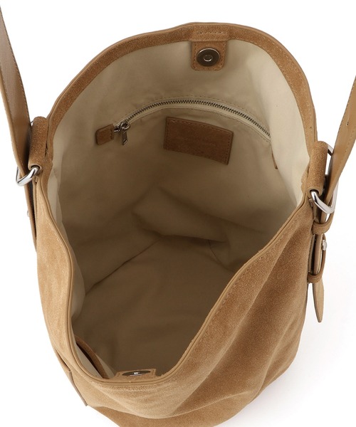 ADAM ET ROPE'(アダムエロペ)の「スプリットレザーワンショルダー2WAYバッグ(ショルダーバッグ・レディース・ブラック/ベージュ・FREE)」の18枚目の写真