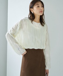 ウェーブラインガーゼトップス