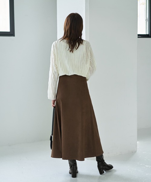 STYLE DELI(スタイルデリ)の「ウェーブラインガーゼトップス(Tシャツ/カットソー・レディース・ブラック/クリーム/カーキブラウン・FREE)」の14枚目の写真