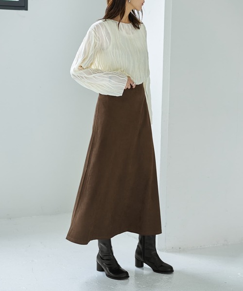 STYLE DELI(スタイルデリ)の「ウェーブラインガーゼトップス(Tシャツ/カットソー・レディース・ブラック/クリーム/カーキブラウン・FREE)」の16枚目の写真